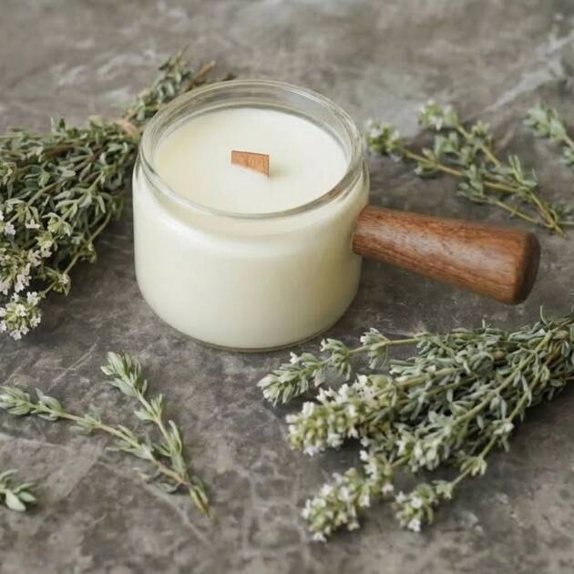 White Tea Thyme Massage Candle
